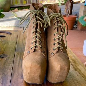 Jeffrey Campbell Suede ‘Freda’ Platform Boots